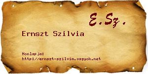 Ernszt Szilvia névjegykártya